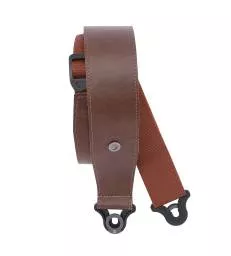 D'ADDARIO - SANGLE EN CUIR  COMFORT AUTO LOCK POUR GUITARE, MARRON