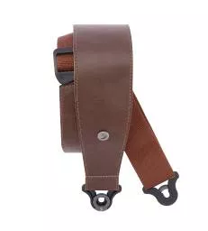 D'ADDARIO - SANGLE EN CUIR  COMFORT AUTO LOCK POUR GUITARE, MARRON