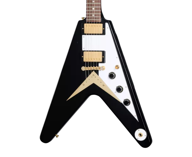 GIBSON - CUSTOM 1958 KORINA FLYING V REISSUE, LIGHT AGED, EBONY