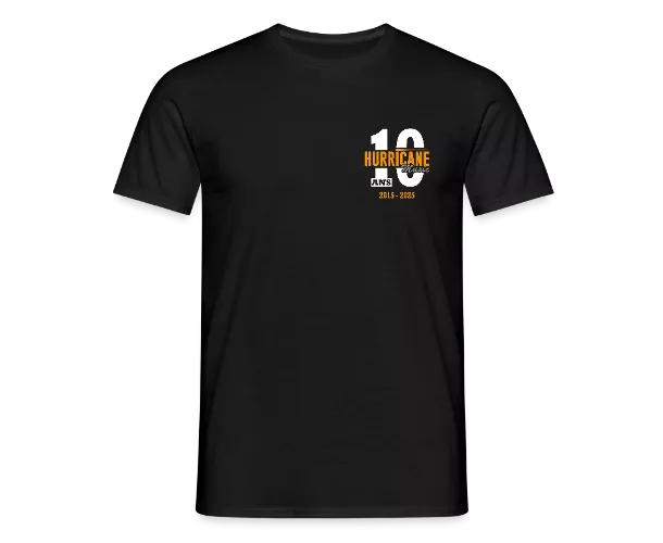 HURRICANE MUSIC - TEE SHIRT 10TH ANNIVERSARY M
