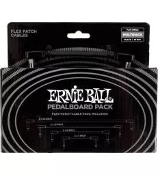 ERNIE BALL - MULTIPACK CABLE DE PACTCH FLEX - NOIR