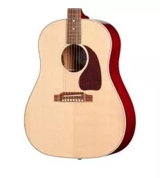GIBSON - J-45 STANDARD, NATURAL TOP CHERRY BACK AND SIDES