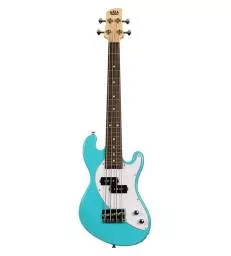 KALA - UBASS-SB-BL-FS SOLID BODY U-BASS 4 CORDES LIVRE AVEC HOUSSE - SURF BLUE