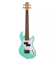 KALA - UBASS-SB-GN-FS SOLID BODY U-BASS 4 CORDES LIVRE AVEC HOUSSE - SURF GREEN