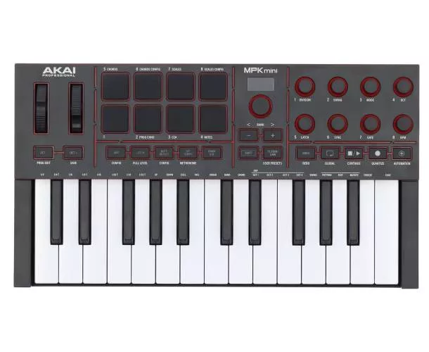 AKAI PROFESSIONAL - MINI TOUCHES - 25 TOUCHES, 8 PADS, 8 ENCODEURS, NOIR AKAI PROFESSIONAL - MINI TOUCHES - 25 TOUCHES, 8 PADS, 8 ENCODEURS, NOIR