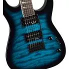 JACKSON - JS SERIES DINKY JS20 DKQ 2PT AMARANTH FINGERBOARD TRANSPARENT BLUE BURST