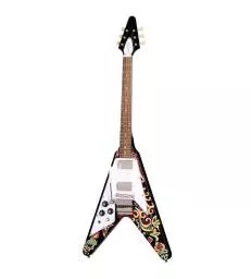 EPIPHONE - INSPIRED BY GIBSON CUSTOM JIMI HENDRIX™ "LOVE DROPS" FLYING V, LEFT-HANDED, EBONY