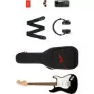 SQUIER - AFFINITY SERIES STRATOCASTER MUSTANG MICRO PACK LAUREL FINGERBOARD BLACK GIG BAG HD9 US CA EU AU JP