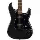 SQUIER - FSR AFFINITY STRATOCASTER HH LAUREL FINGERBOARD BLACK PICKGUARD BLACK HARDWARE MATCHING HEADSTOCK METALLIC BLACK