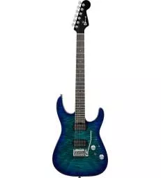 CHARVEL - PRO-MOD PLUS DK24 HH 2PT EB QM EBONY FINGERBOARD - CHLORINE BURST