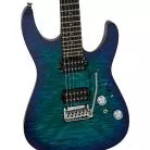 CHARVEL - PRO-MOD PLUS DK24 HH 2PT EB QM EBONY FINGERBOARD - CHLORINE BURST