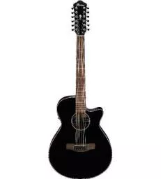 IBANEZ - AEG5012BKH BLACK HIGH GLOSS TOP  NATURAL HIGH GLOSS BACK AND SIDES
