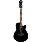 IBANEZ - AEG5012BKH BLACK HIGH GLOSS TOP  NATURAL HIGH GLOSS BACK AND SIDES