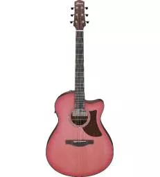 IBANEZ - AAM50CECRO CORAL RED BURST OPEN PORE TOP  NATURAL OPEN PORE BACK AND SIDES