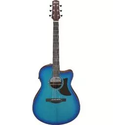 IBANEZ - AAM50CESBO SAPPHIRE BLUE BURST OPEN PORE TOP  NATURAL OPEN PORE BACK AND SIDES