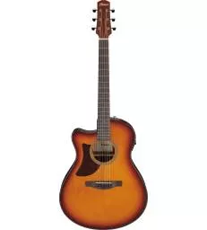 IBANEZ - AAM50LCEOLB OPEN PORE LIGHT BROWN SUNBURST TOP  NATURAL OPEN PORE BACK AND SIDES