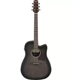 IBANEZ - AAD70CETBN TRANSPARENT CHARCOAL BURST LOW GLOSS TOP  NATURAL OPEN PORE BACK AND SIDES