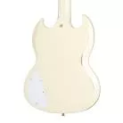 GIBSON - CUSTOM 1962 LES PAUL SG CUSTOM REISSUE WITH EBONY BLOCK  LIGHT AGED  VINTAGE WHITE  EXCLUSIVE