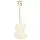 GIBSON - CUSTOM 1962 LES PAUL SG CUSTOM REISSUE WITH EBONY BLOCK  LIGHT AGED  VINTAGE WHITE  EXCLUSIVE