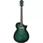 IBANEZ - AEWC16QATEH TRANSPARENT EMERALD BURST HIGH GLOSS TOP  DARK BROWN HIGH GLOSS BACK AND SIDES