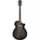IBANEZ - AEWC16QATKH TRANSPARENT BLACK SUNBURST HIGH GLOSS TOP  DARK BROWN HIGH GLOSS BACK AND SIDES