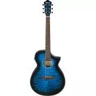IBANEZ - AEWC16QATLH TRANSPARENT BLUE SUNBURST HIGH GLOSS TOP  DARK BROWN HIGH GLOSS BACK AND SIDES