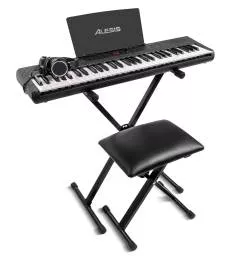 ALESIS - PIANO PORTABLE 61 TOUCHES  HAUT-PARLEURS INTEGRES  STAND  CASQUE  PEDALE SUSTAIN