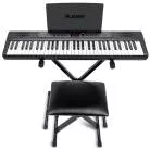 ALESIS - PIANO PORTABLE 61 TOUCHES  HAUT-PARLEURS INTEGRES  STAND  CASQUE  PEDALE SUSTAIN