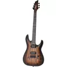 SCHECTER - SCH-C-1-PALEMOON-NSBB C1 PALE MOON NATURAL SATIN BLK BURST