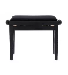 QUIKLOK - BANQUETTE DELUXE EN BOIS - NOIR MAT - ASSISE VELOUR.