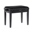 QUIKLOK - BANQUETTE DELUXE EN BOIS - NOIR MAT - ASSISE VELOUR.