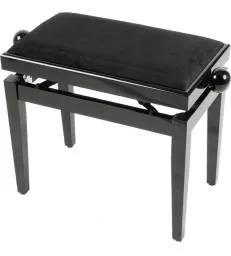 QUIKLOK - BANQUETTE DELUXE EN BOIS - NOIR BRILLANT - ASSISE VELOUR