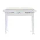 QUIKLOK - BANQUETTE DELUXE EN BOIS - BLANC BRILLANT - ASSISE VELOUR.