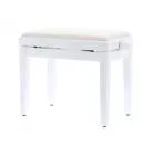 QUIKLOK - BANQUETTE DELUXE EN BOIS - BLANC BRILLANT - ASSISE VELOUR.