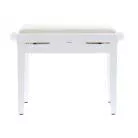 QUIKLOK - BANQUETTE DELUXE EN BOIS - BLANC BRILLANT - ASSISE VELOUR.