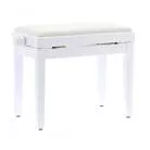 QUIKLOK - BANQUETTE DELUXE EN BOIS - BLANC BRILLANT - ASSISE VELOUR.