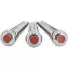 MARTIN - SET DE CHEVILLES LIQUID METAL CHROME  POINT ROUGE