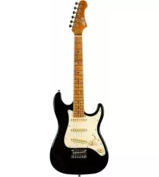 JET GUITARS - JS 300 MINI BLACK - MANCHE ERABLE TORREFIE