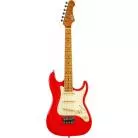 JET GUITARS - JS 300 MINI RED - MANCHE ERABLE TORREFIE