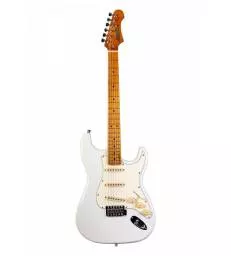 JET GUITARS - JS 300 OLYMPIC WHITE - MANCHE ERABLE TORREFIE