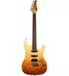 JET GUITARS - JS 45 FIREBURST FLAME HSS