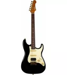 JET GUITARS - JS 480 BLACK GOLD - MANCHE ERABLE TORREFIE