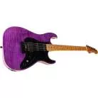 JET GUITARS - JS 600 TRANSPARENT PURPLE - HSS ACAJOU FLAMME