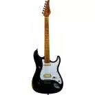 JET GUITARS - JS 800 RELIC BLACK - MANCHE ERABLE TORREFIE