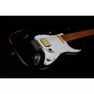 JET GUITARS - JS 800 RELIC BLACK - MANCHE ERABLE TORREFIE
