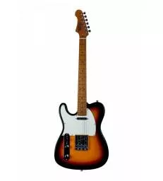 JET GUITARS - JT 300 LH SUNBURST - MANCHE ERABLE TORREFIE