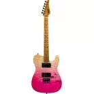 JET GUITARS - JT 450 QUILTED TRANSPARENT PINK - ERABLE TORREFIE HH