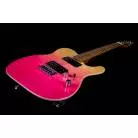 JET GUITARS - JT 450 QUILTED TRANSPARENT PINK - ERABLE TORREFIE HH