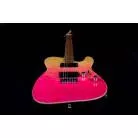 JET GUITARS - JT 450 QUILTED TRANSPARENT PINK - ERABLE TORREFIE HH
