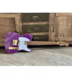 JET GUITARS - JT 600 PURPLE - ERABLE FLAMME DORE